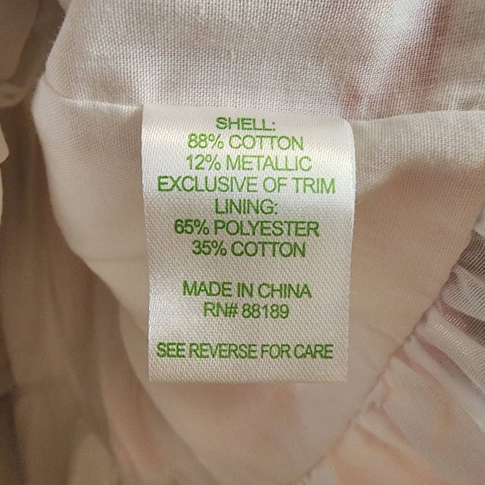 Lilly Pulitzer NWOT Girls Size 2 Formal Lined Cotton Metallic Floral Dress - Picture 6 of 13
